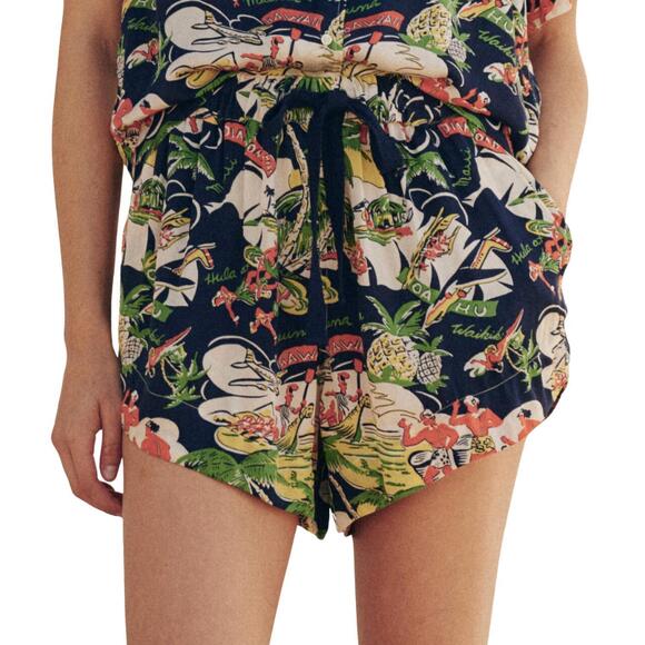 THE GREAT. Pants - NEW THE GREAT. bonfire short in multi